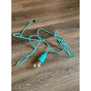 Rope Hanging Light Bulb Turquoise Blue 12 Feet Long Dorm Essentials